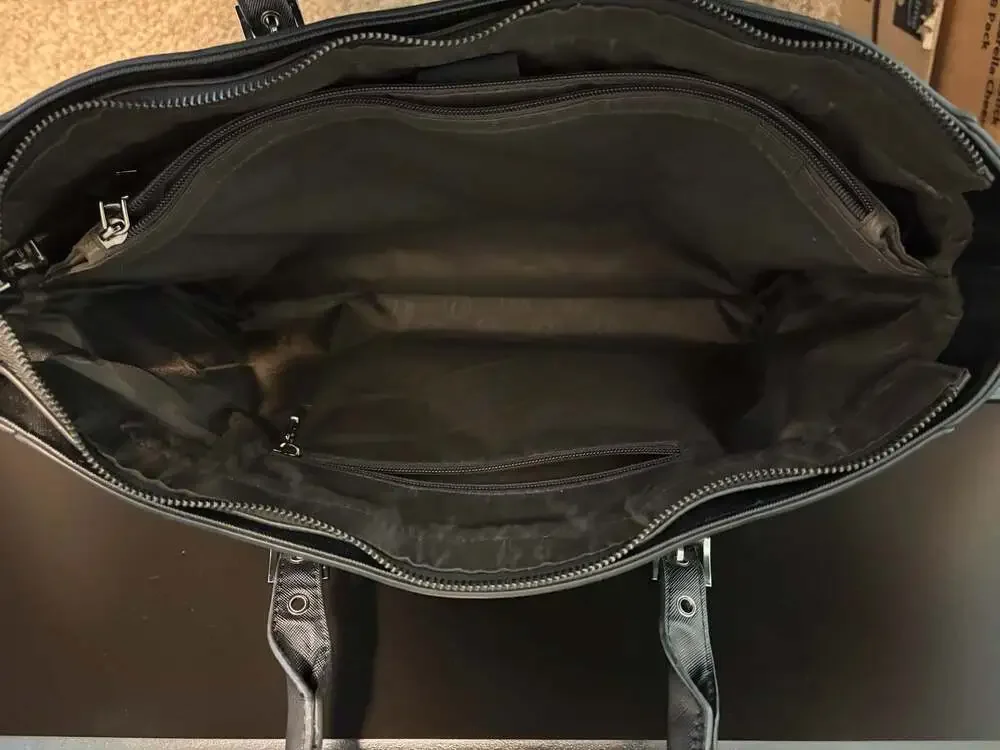 EaseGave Laptop Tote Bag 15.6 Inch with Crossbody Strap